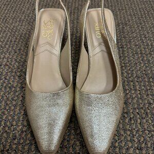 Franko Sarto Gold Slingback Heels - No Size listed - Maybe a 5